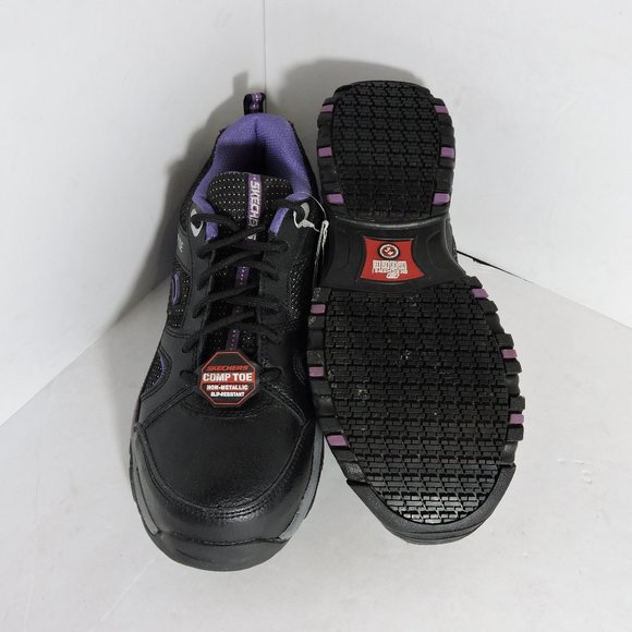 "Skechers" Slip-Resistant Steel Toe Safety Shoes - Picture 3 of 8